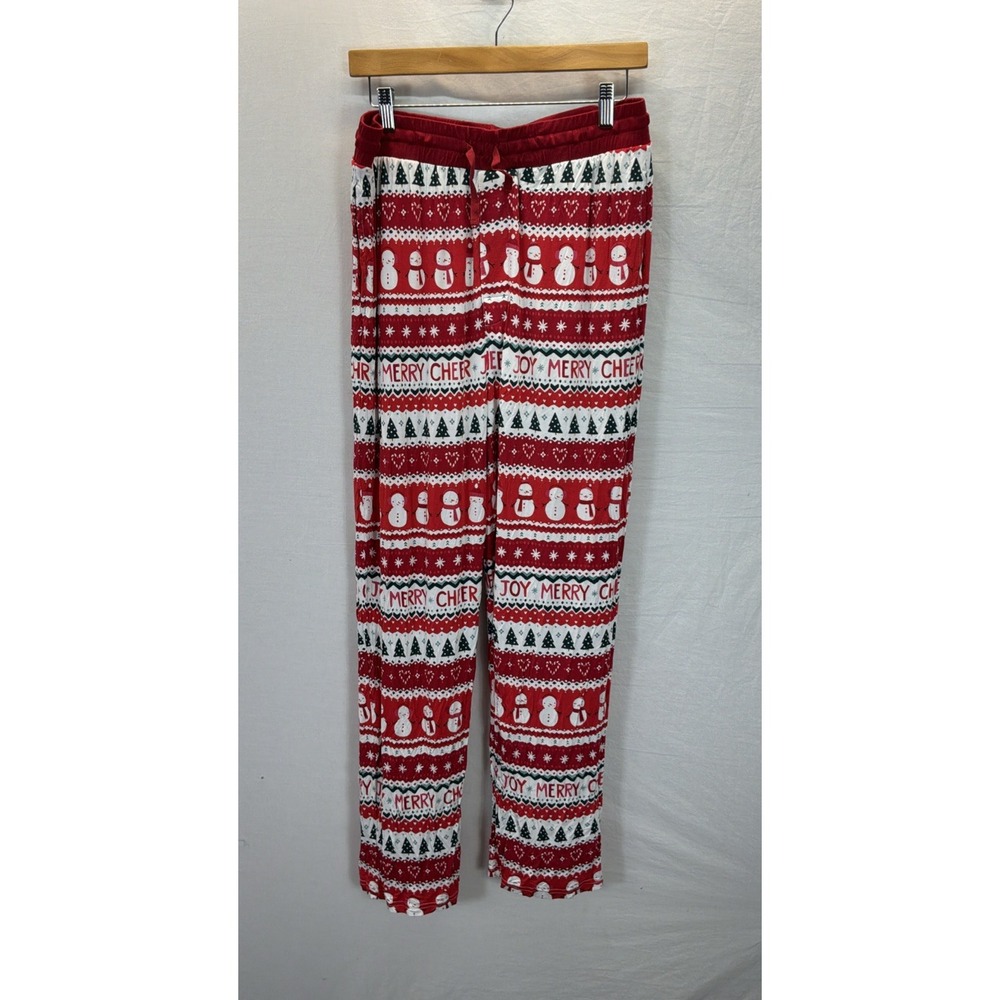 Little Sleepies Mens Snowman Cheer Bamboo Christmas Holiday Pajama Pants Size L